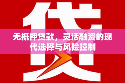 凌海无抵押贷款，灵活融资的现代选择与风险控制