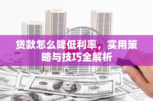 凌海贷款怎么降低利率，实用策略与技巧全解析