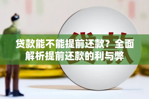 凌海贷款能不能提前还款？全面解析提前还款的利与弊