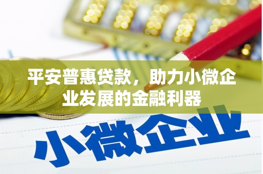 凌海平安普惠贷款，助力小微企业发展的金融利器