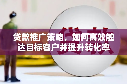 凌海贷款推广策略，如何高效触达目标客户并提升转化率