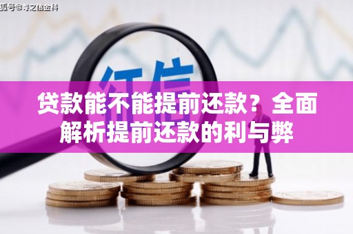 凌海贷款能不能提前还款？全面解析提前还款的利与弊