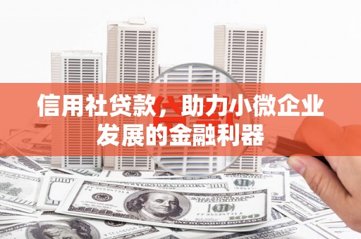 凌海信用社贷款，助力小微企业发展的金融利器